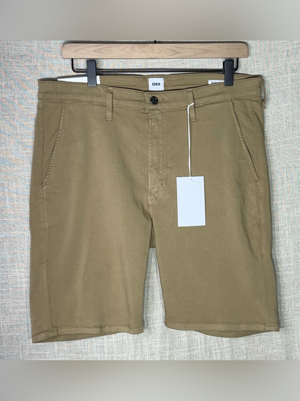 NWT Edwin Endurance Mason Short Slim Chino Beige Size 34